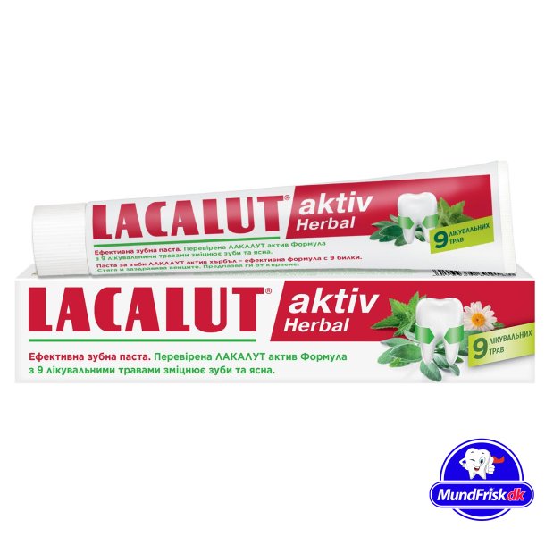 Lacalut Aktiv Herbal Tandpasta Blottede Tandhalse 75 ml.