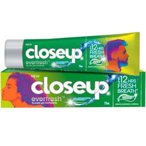 Closeup tandkrm Gel Ever Fresh Menthol Paradise 75 ml.