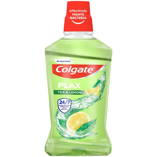 Colgate Plax Mundskyl Tea &amp; Lemon 500 ml.