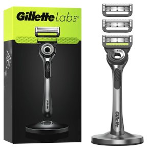 GilletteLabs Barberskraber + Magnet-dock + 3 Barberblade