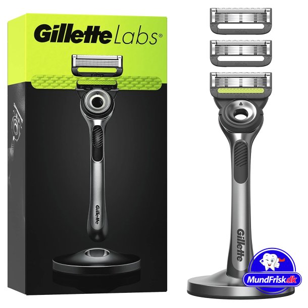 GilletteLabs Barberskraber + Magnet-dock + 3 Barberblade