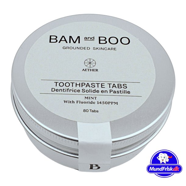 Tandkrmstabletter Bam&Boo Mentolfluorid 80 st.