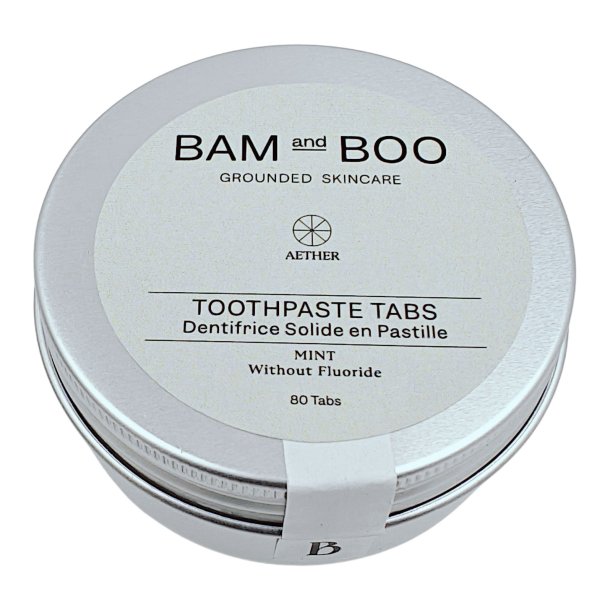 Tandkrmstabletter Bam&Boo Menthol Utan Fluor 80 st.