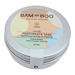 Tandkrmstabletter fr barn Bam&Boo Strawberry 80 st.
