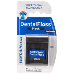 Tandtrd med Klorhexedin Elgydium CHX Black 50 mtr.