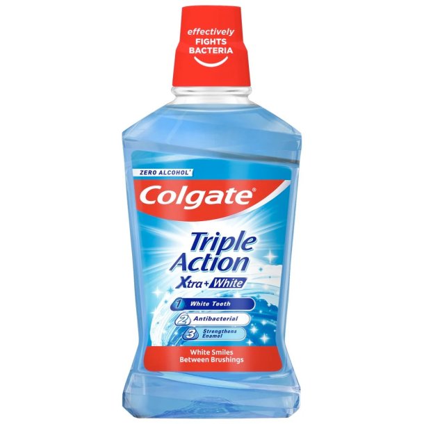 Colgate Whitening Munvatten Triple Action Extra White 500 ml.