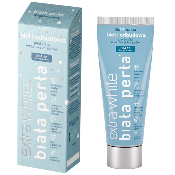 Tannbleking Tannkrem Biala Perla Extra White 75 ml.