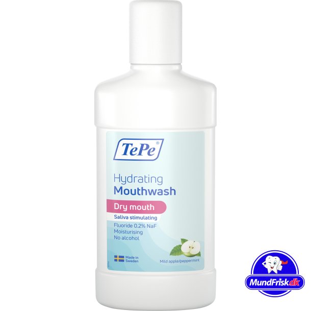 Mundskyl Mundtrhed TePe Hydrating Mild Apple &amp; Peppermint 500 ml.