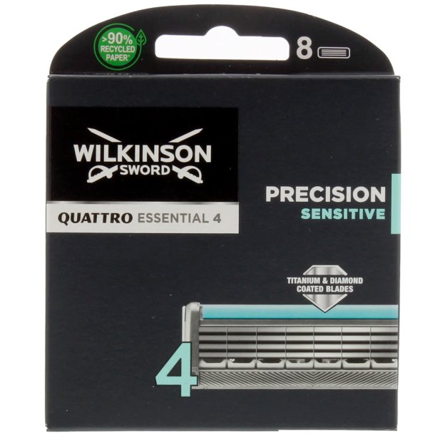 Wilkinson Quattro Titanium Precision Sensitive Barberblade 8 stk.