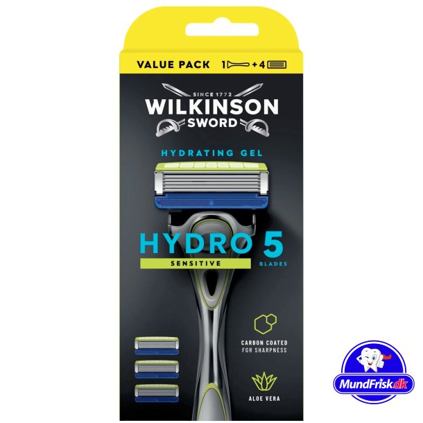 Wilkinson Sword Hydro 5 Rasierer + 4 Sensitive Rasierklingen