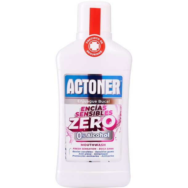 Munnvann Acetoner Sensitive Gums Zero Alcohol 500 ml.