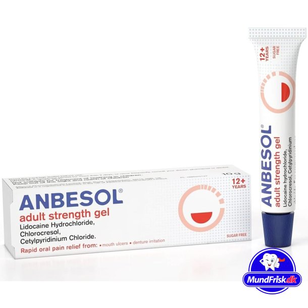 Oral Smertelindring Anbesol Adult Strength Gel 10g