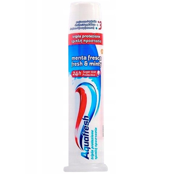 Aquafresh Tandkrm Original Triple Protection Pump dispenser 100 ml.