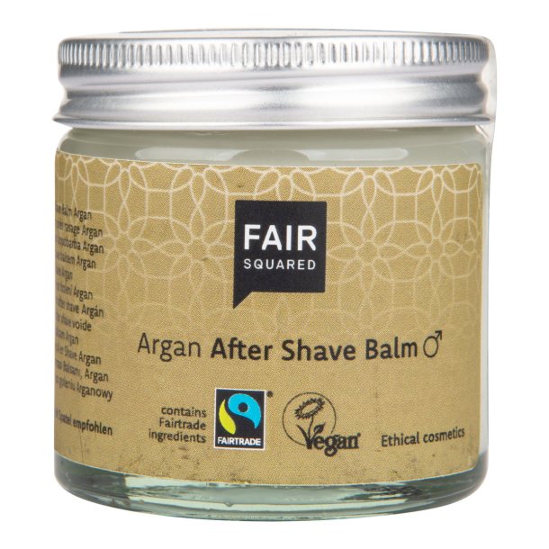 Ekologisk aftershave Fair Squared Argan Balm Glass