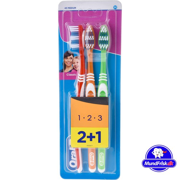 Oral-B 3 Stk. Zahnb&uuml;rsten 1-2-3 Classic Care 35 Medium