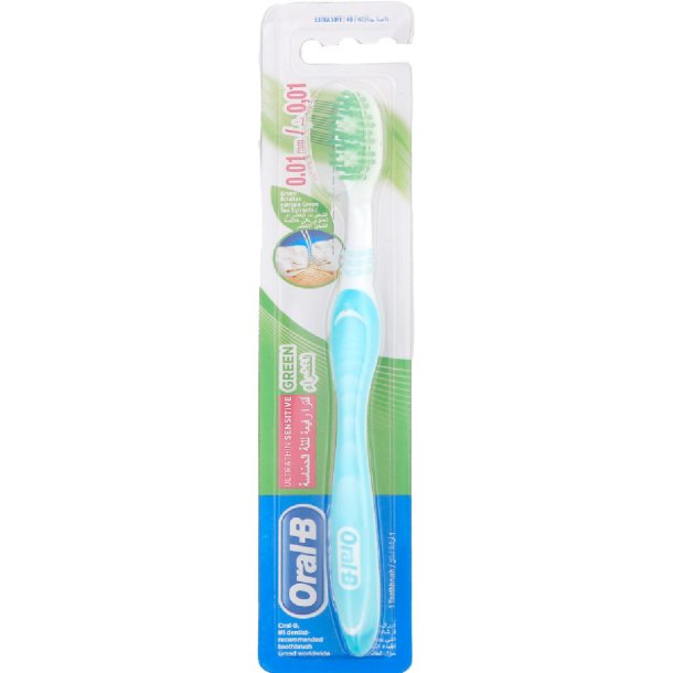 Oral-B Tandborste UltraThin Sensitive Green 40 Extra Soft
