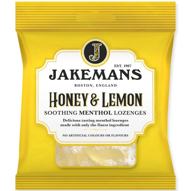 Jakemans Halspastiller Honning &amp; Lemon 73 gr.