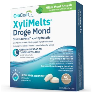 OraCoat XyliMelts Sugetabletter Mundtrhed Mild Mint Xylitol 40 stk.