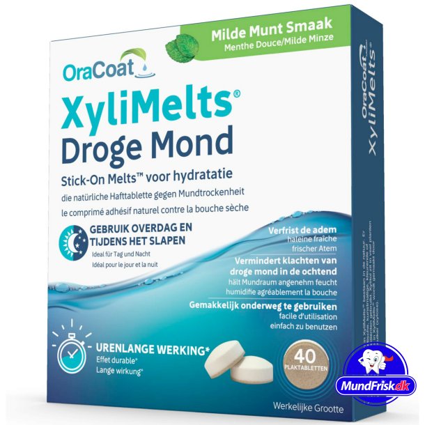 OraCoat XyliMelts Sugetabletter Mundtrhed Mild Mint Xylitol 40 stk.