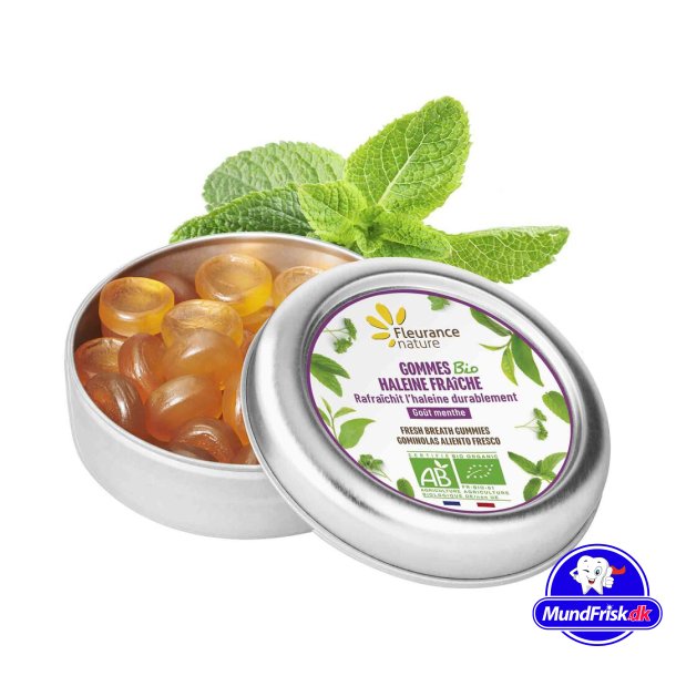 kologiske Gummies Fresh Breath FLEURANCE Nature Peppermint 35 gr