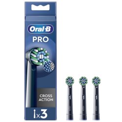Oral-B PRO CrossAction Brstehoveder BLACK 3 stk.