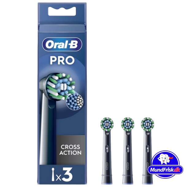 Oral-B PRO CrossAction Brstehoveder BLACK 3 stk.