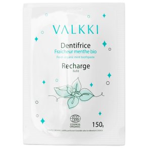 Ekologisk tandkrm VALKKI Mint 150g Refill
