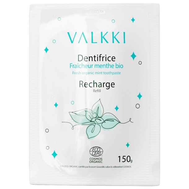 Ekologisk tandkrm VALKKI Mint 150g Refill
