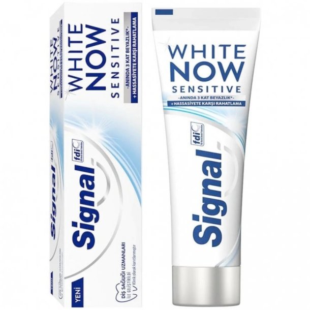 Pepsodent White Now Tannkrem SIGNAL Sensitive 75 ml.