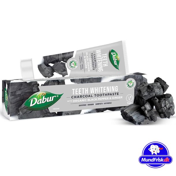 Zahnaufhellende Zahnpasta DABUR Charcoal Organic Black Pepper &amp; Ginger 100 ml