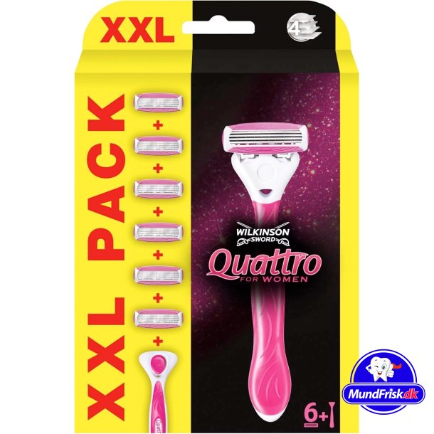 Wilkinson Quattro Damenrasierer + 6 Stk. Rasierklingen