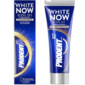 Tandblegning Tandpasta PRODENT White Now Gold 75 ml.