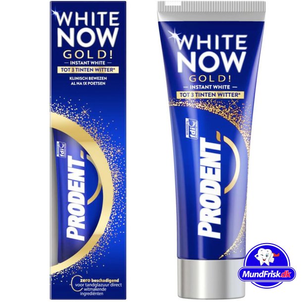 Zahnaufhellende Zahnpasta PRODENT White Now Gold 75 ml.