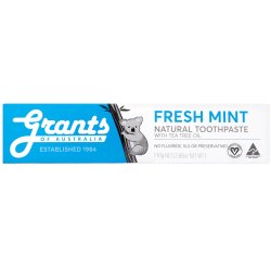 Naturlig Tandpasta GRANTS Fresh Mint Tea Tree Fluorfri 110g