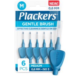 Plackers Gap borstar 6 st. Gentle Brush 0,6 mm ISO 3 BL