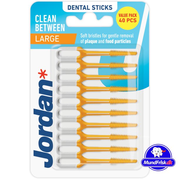 Jordan LARGE Clean Between Sticks Zahnstocher 40 Stk.