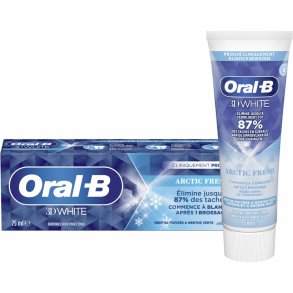 Oral-B 3D White Tandkrm Arctic Fresh 75 ml.