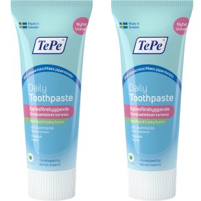 TePe Tannkrem 2 x 75 ml. Daglig forebygging av hulrom