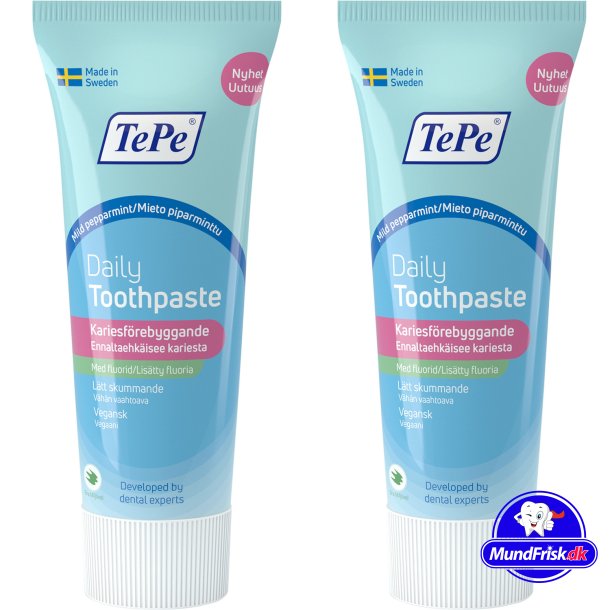 TePe Tandkrm 2 x 75 ml. Daglig frebyggande av hlrum
