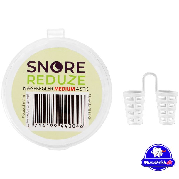 SnoreReduze Stop Snorken 4 stk. Nsekegler for bedre vejrtrkning MEDIUM
