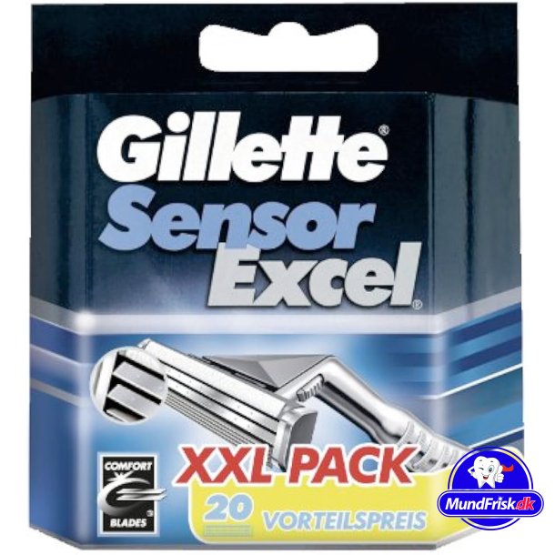 Gillette Sensor EXCEL 20 stk. Barberblade 
