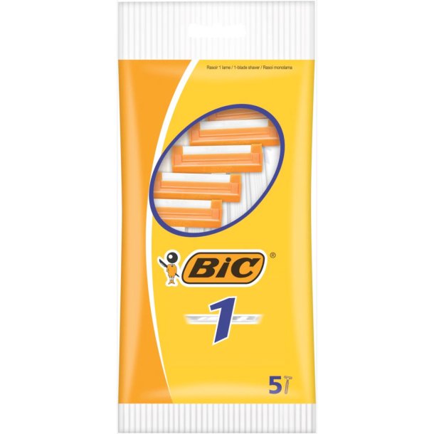 BIC 1 Classic Engangsskrabere Normal Skin 5 stk.