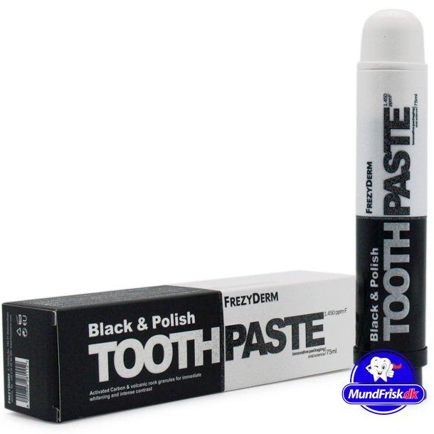 Zahnaufhellende Zahnpasta FREZYDERM Black &amp; Polish 75 ml