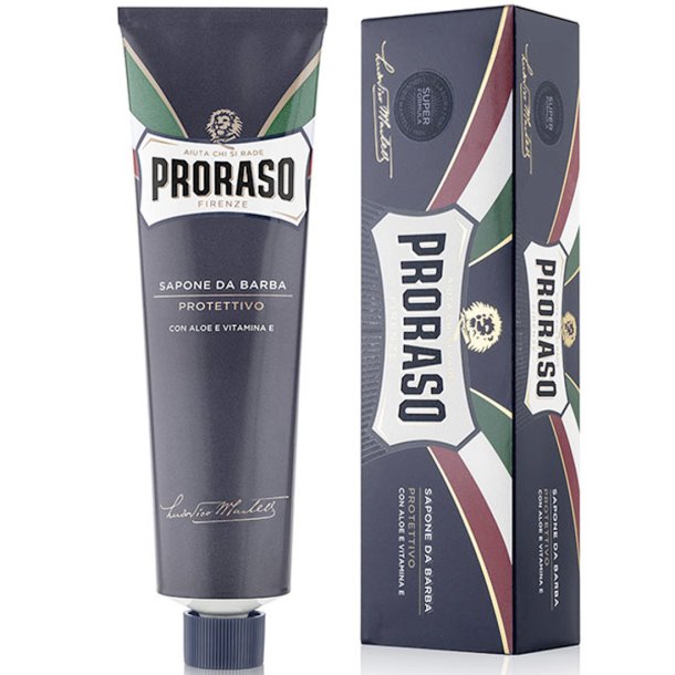 Rakcreme PRORASO Blue Shaving Cream Vitamin E &amp; Aloe 150 ml.