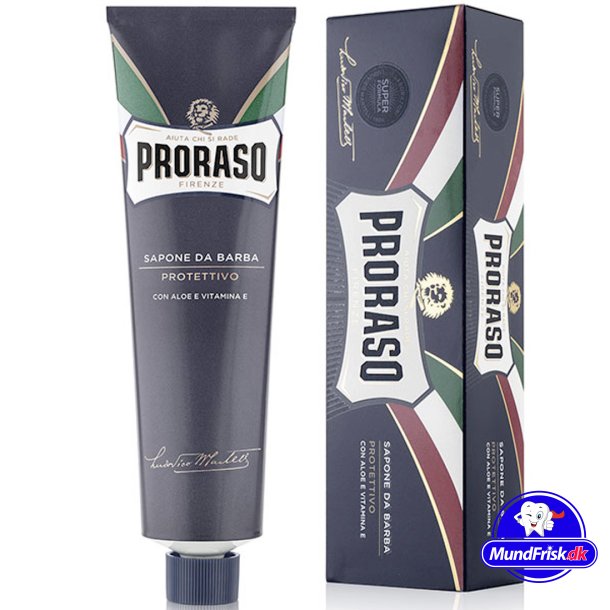 Barbercreme PRORASO Blue Shaving Cream Vitamin E &amp; Aloe 150 ml.