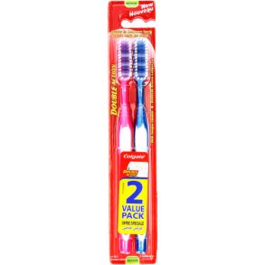 2 st. Colgate Double Action tandborstar Medium