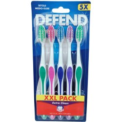 Whitening Tannbrster 5 stk DEFEND Extra Clean Medium