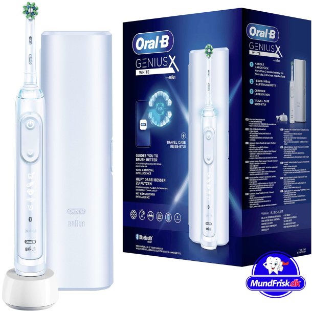 Oral-B Genius X White CrossAction Eltandbrste + Rejseetui