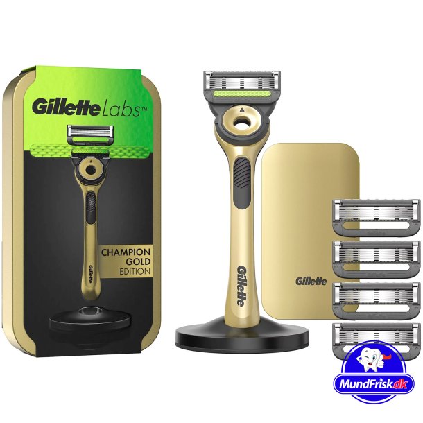 GilletteLabs GOLD Edition Barberskraber 5 Barberblade + Rejsetaske