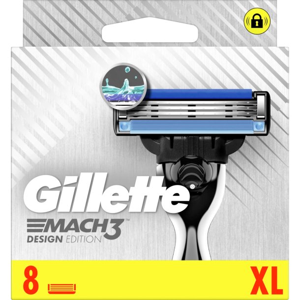 Gillette Mach3 DESIGN Edition Barberblader 8 pcs.